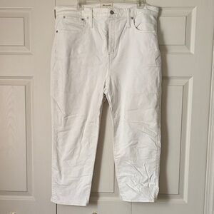 Madewell Women's “The Classic Straight Jean” White Straight Leg Jeans